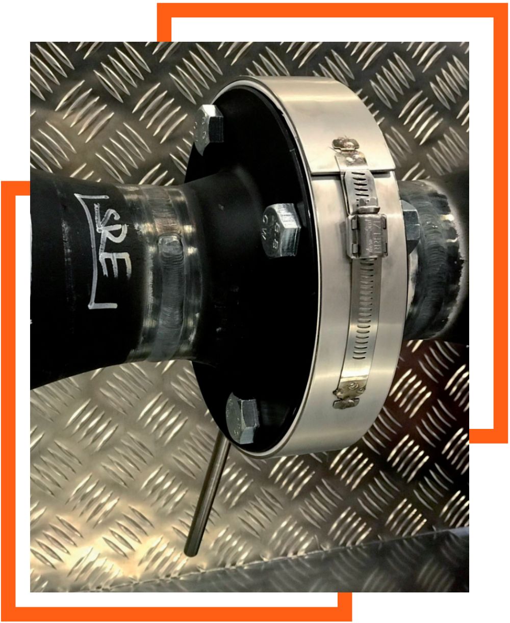 montage van flensbeschermers